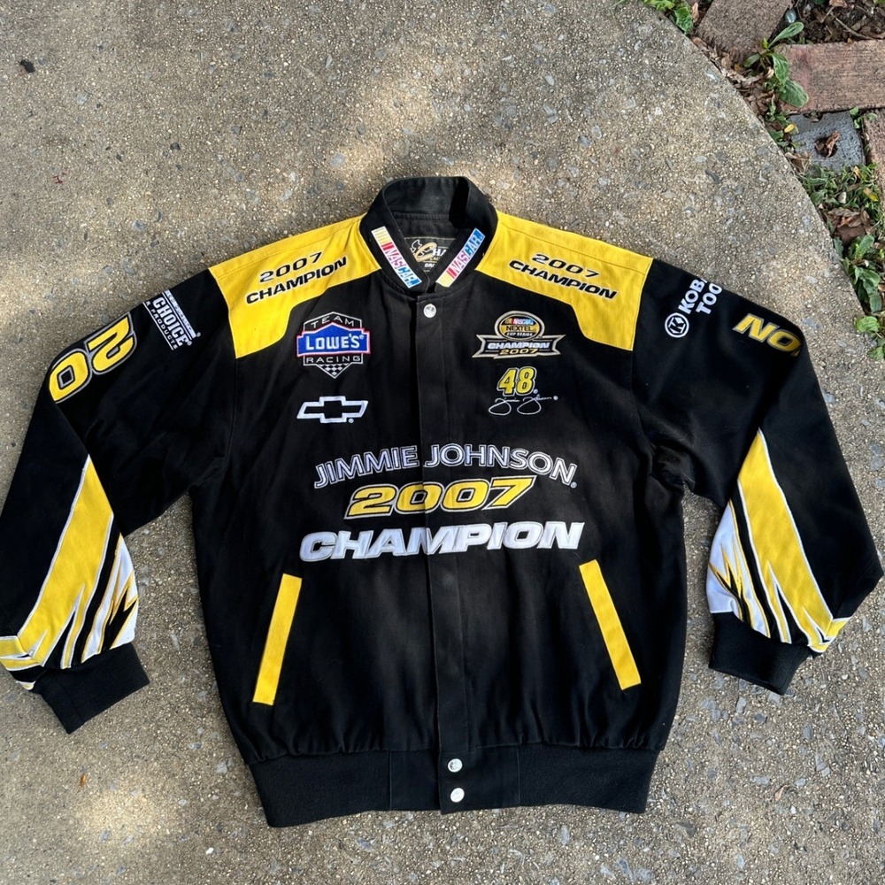 Chase Authentics Jimmie Johnson 2007 NASCAR Champion Racing Jacket M Black